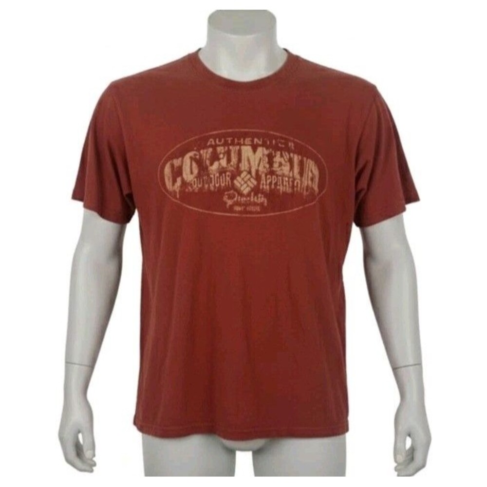 Authentic Columbia Outdoor Apparel Red T-shirt Men's Size XL